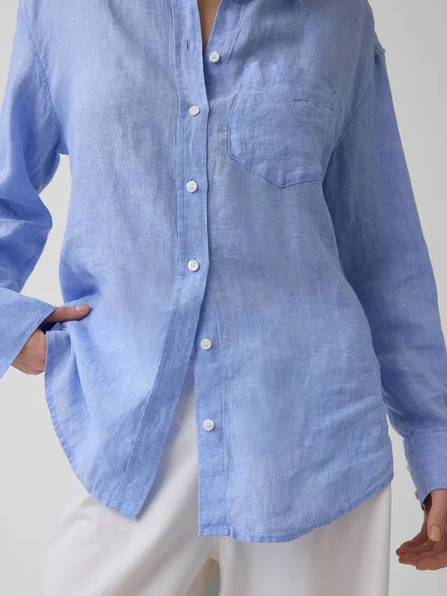 Camisa oversize 100 % lino