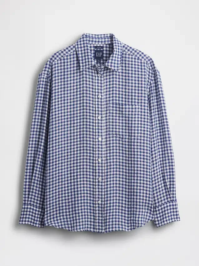 Camisa oversize 100 % lino