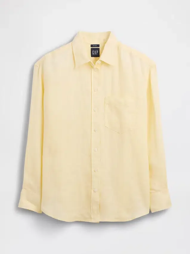 Camisa oversize 100 % lino