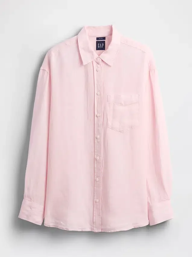 Camisa oversize 100 % lino