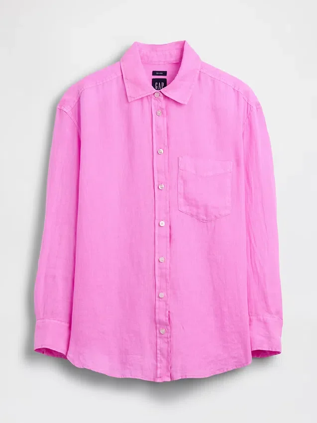 Camisa oversize 100 % lino