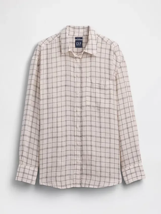 Camisa oversize 100 % lino
