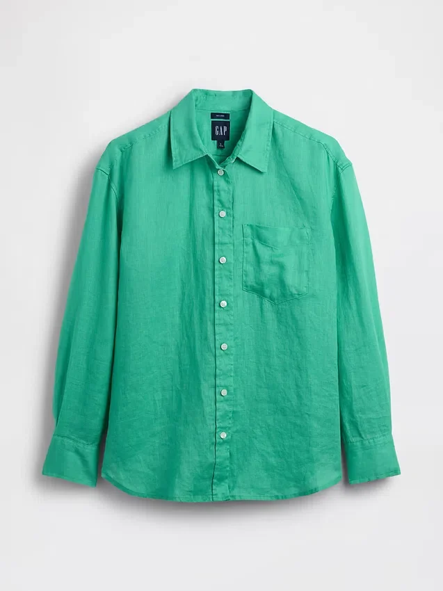 Camisa oversize 100 % lino
