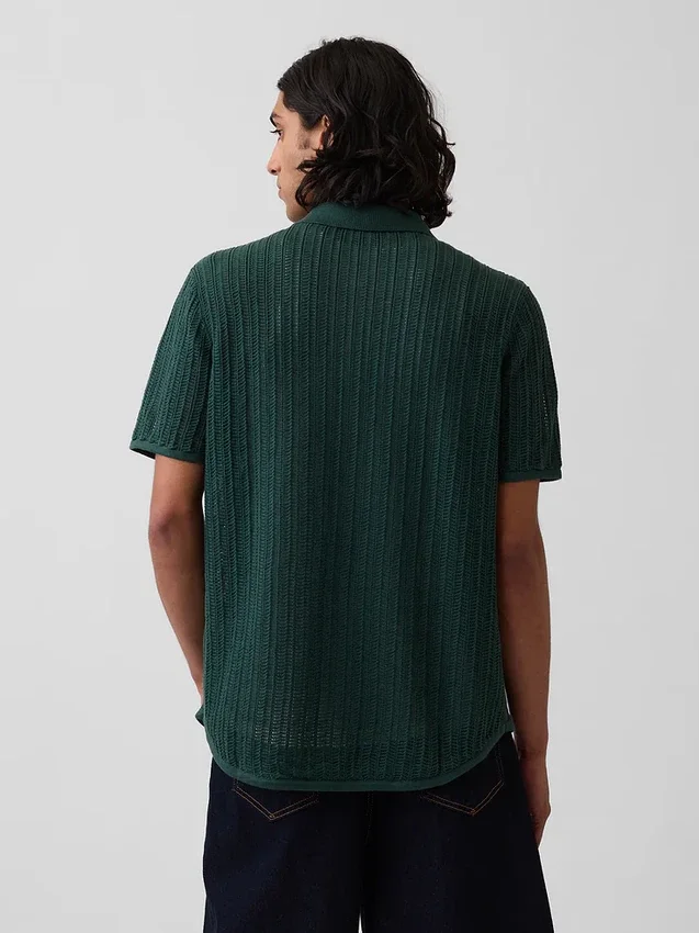 Camisa tipo jerséu holgada con textura