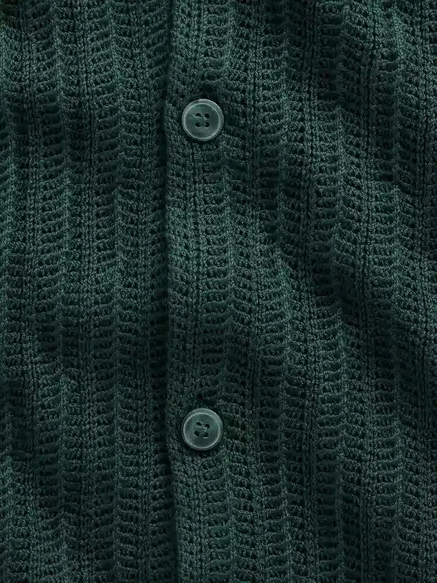 Camisa tipo jerséu holgada con textura