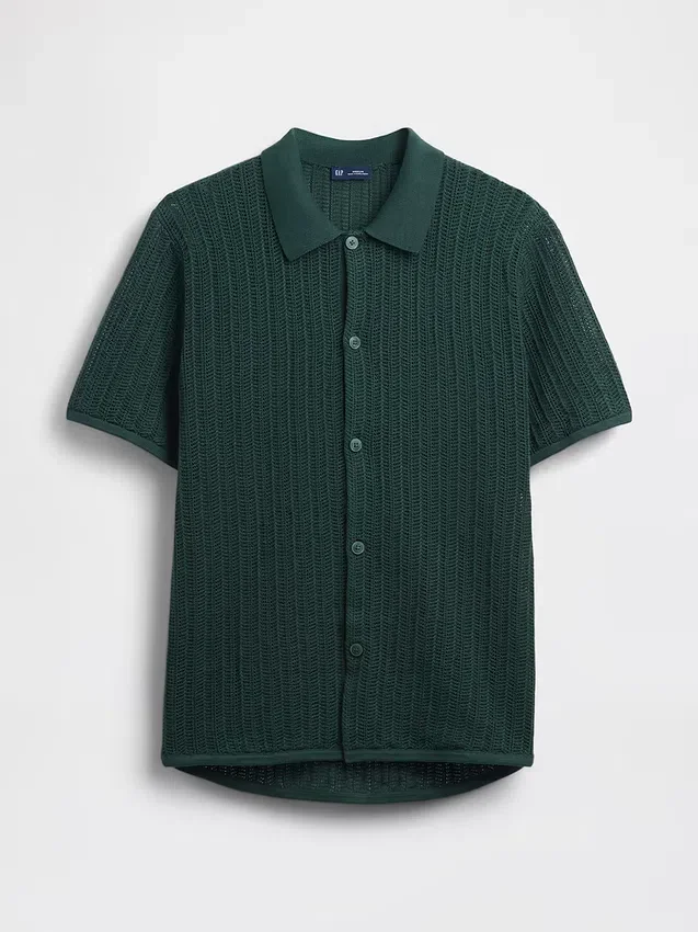 Camisa tipo jerséu holgada con textura