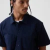 Camisa utilitaria de corte holgado y dobladillo recto