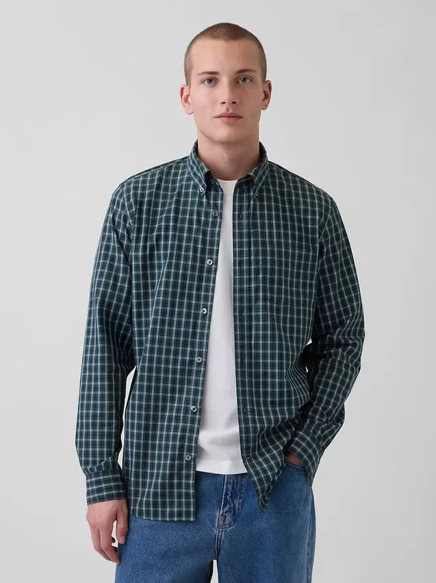 Camisas clásicas de popelín de algodón orgánico