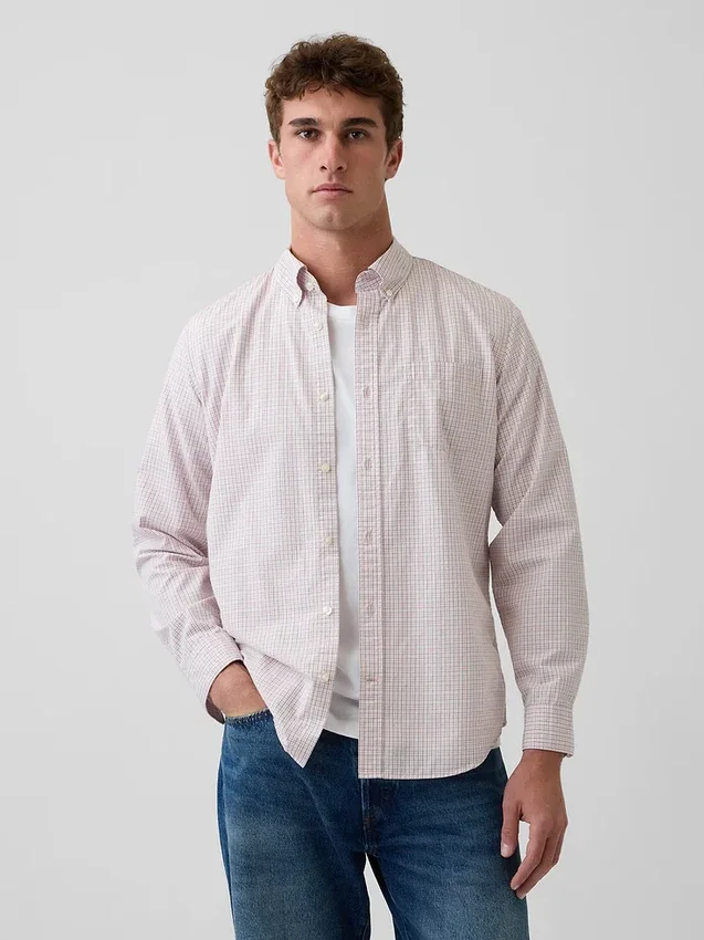 Camisas clásicas de popelín de algodón orgánico