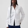Camisas clásicas de popelín de algodón orgánico