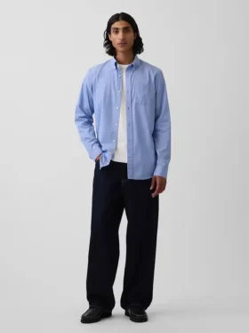 Camisas clásicas de popelín de algodón orgánico