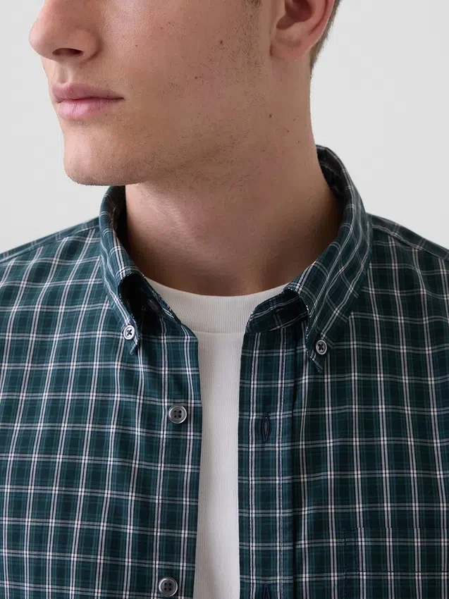 Camisas clásicas de popelín de algodón orgánico