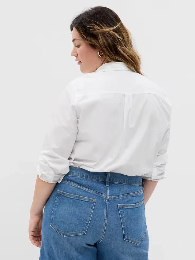 Camisas clásicas de popelín de algodón orgánico