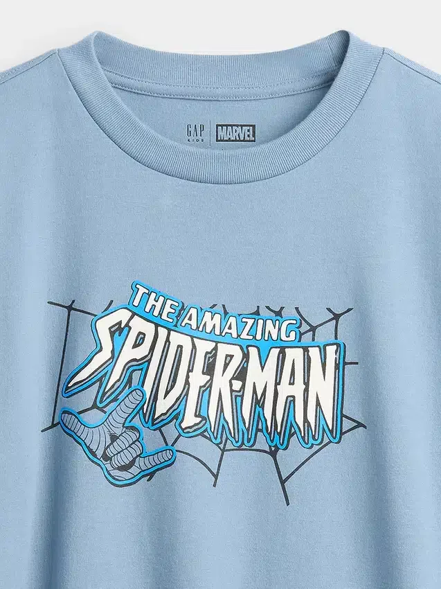 Camisas con diseño Marvel para niños, corte holgado