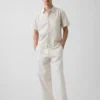 Camisas de corte holgado con dobladillo curvo y rayas de seersucker