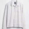 Camisas de corte recto y holgado con rayas Dobby
