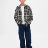 Camisas de franela con capucha de algodón orgánico para niños