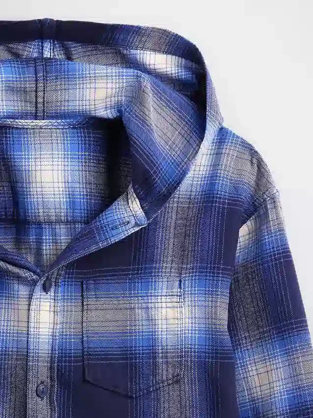 Camisas de franela con capucha de algodón orgánico para niños