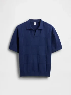 Camisas de jerséu a cuadros con cuello Johnny para niños