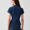 Camisas de mezclilla con mangas casquillo