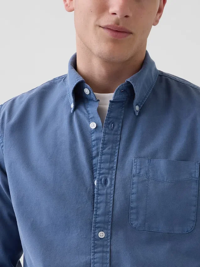 Camisas de oxford a cuadros con botones