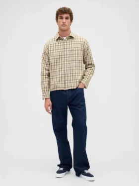 Camisas de sarga con dobladillo recto