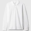 Camisas de uniforme de algodón orgánico para niños