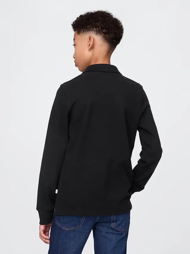 Camisas de uniforme de algodón orgánico para niños