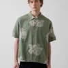Camisas holgadas de lino y algodón con dobladillo recto