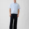 Camisas holgadas de lino y algodón con dobladillo recto