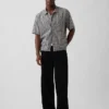 Camisas holgadas de lino y algodón con dobladillo recto