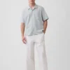 Camisas holgadas de lino y algodón con dobladillo recto