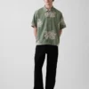Camisas holgadas de lino y algodón con dobladillo recto