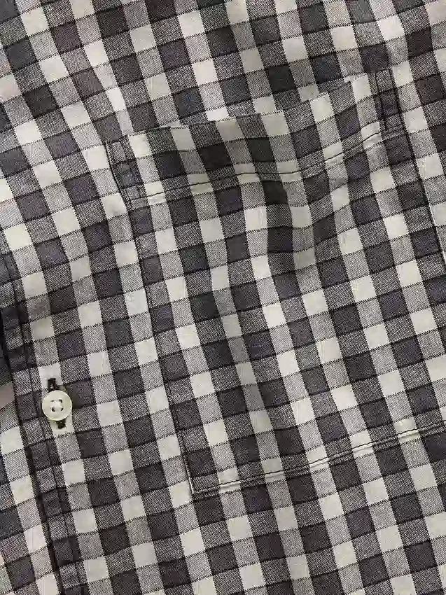 Camisas holgadas de lino y algodón con dobladillo recto