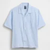Camisas holgadas de lino y algodón con dobladillo recto