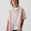 Camisas holgadas de lino y algodón para niños