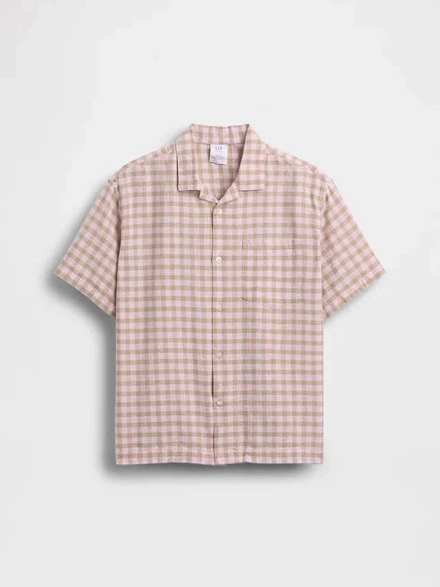 Camisas holgadas de lino y algodón para niños