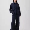 Camisas oversize de felpa francesa gruesa con botones en el frente