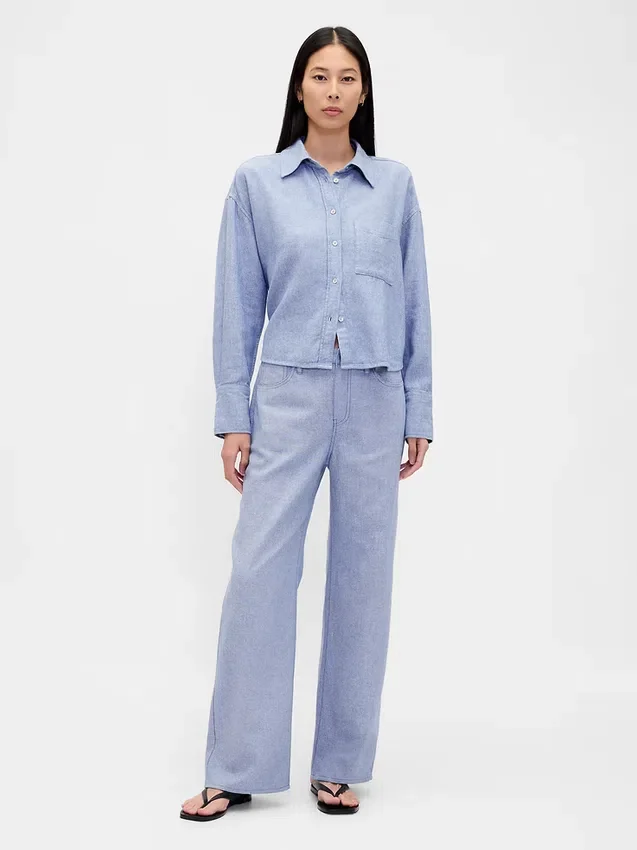 Camisas oversize de lino y algodón
