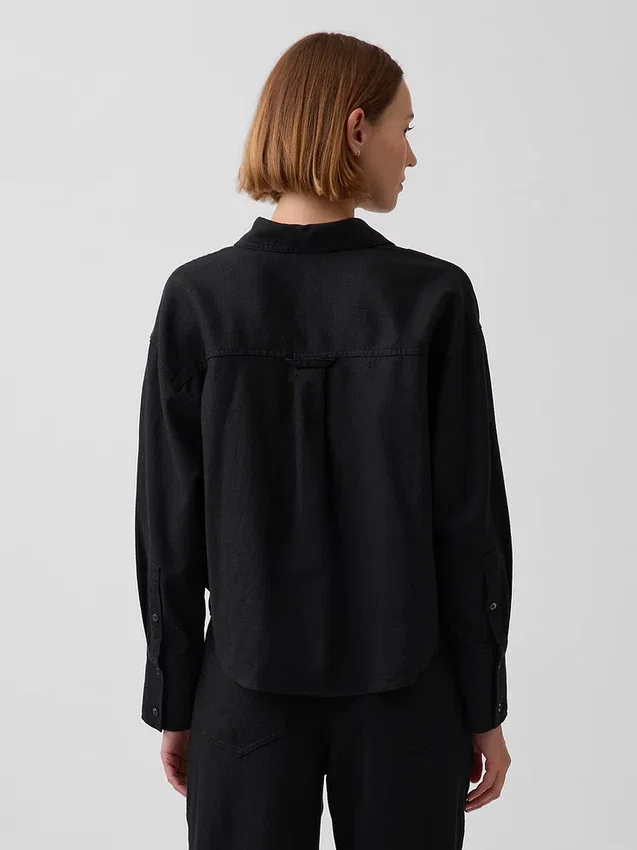 Camisas oversize de lino y algodón