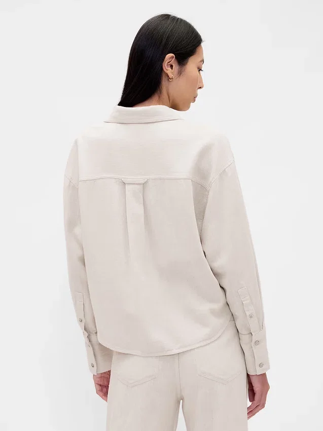 Camisas oversize de lino y algodón