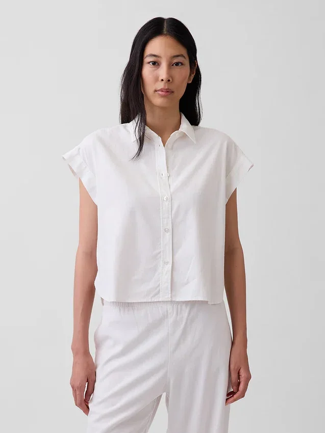 Camisas oversize de mezcla de lino