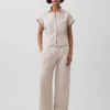 Camisas oversize de mezcla de lino