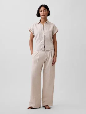 Camisas oversize de mezcla de lino