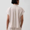 Camisas oversize de mezcla de lino