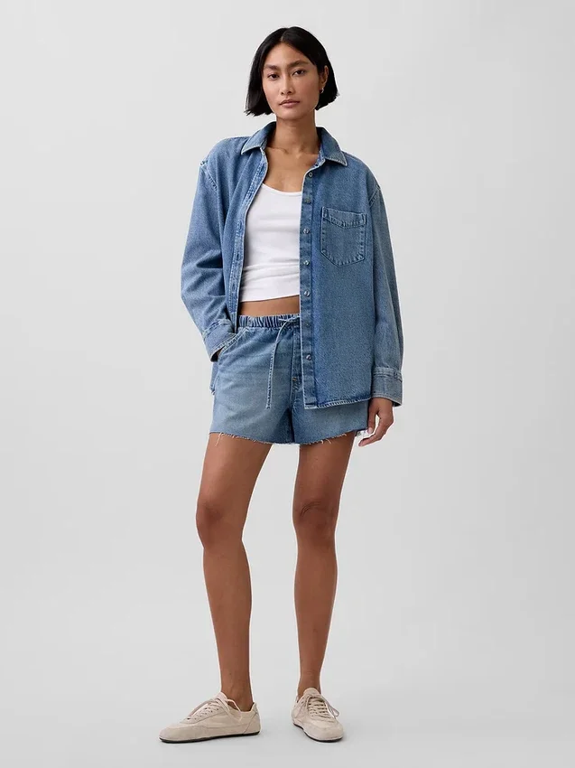 Camisas oversize de mezclilla ultrasuaves
