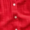 Camisas oversize sin cuello de gasa de algodón