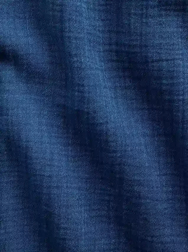 Camisas oversize sin cuello de gasa de algodón vaquero
