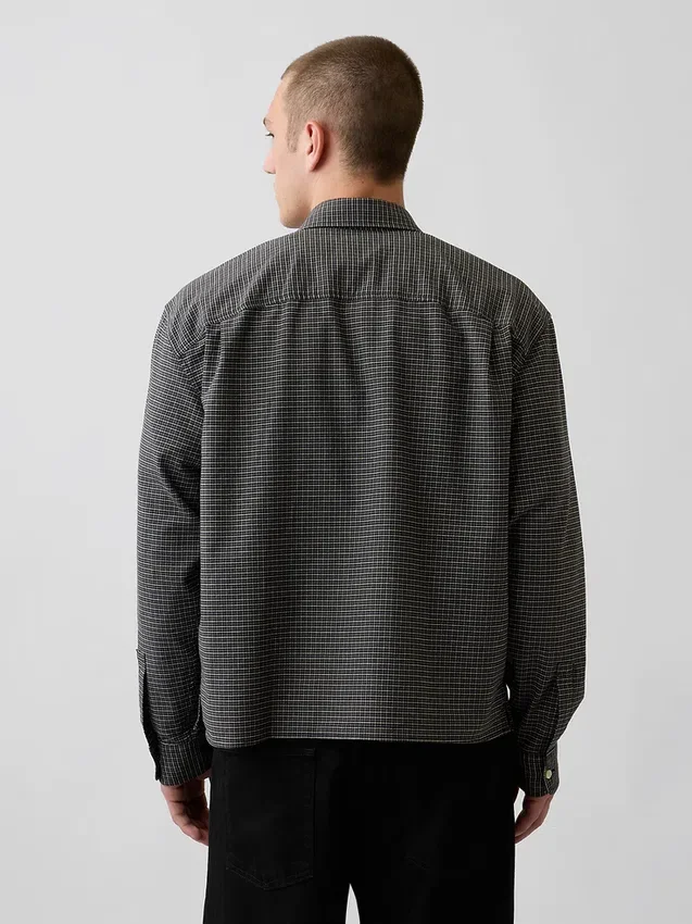 Camisas Oxford de corte relajado y largo corto con dobladillo recto