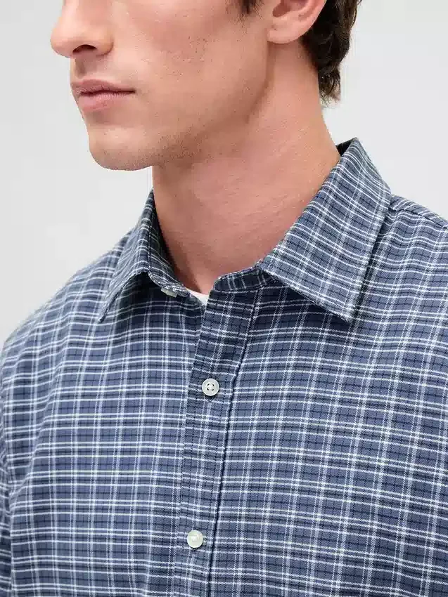 Camisas Oxford de corte relajado y largo corto con dobladillo recto